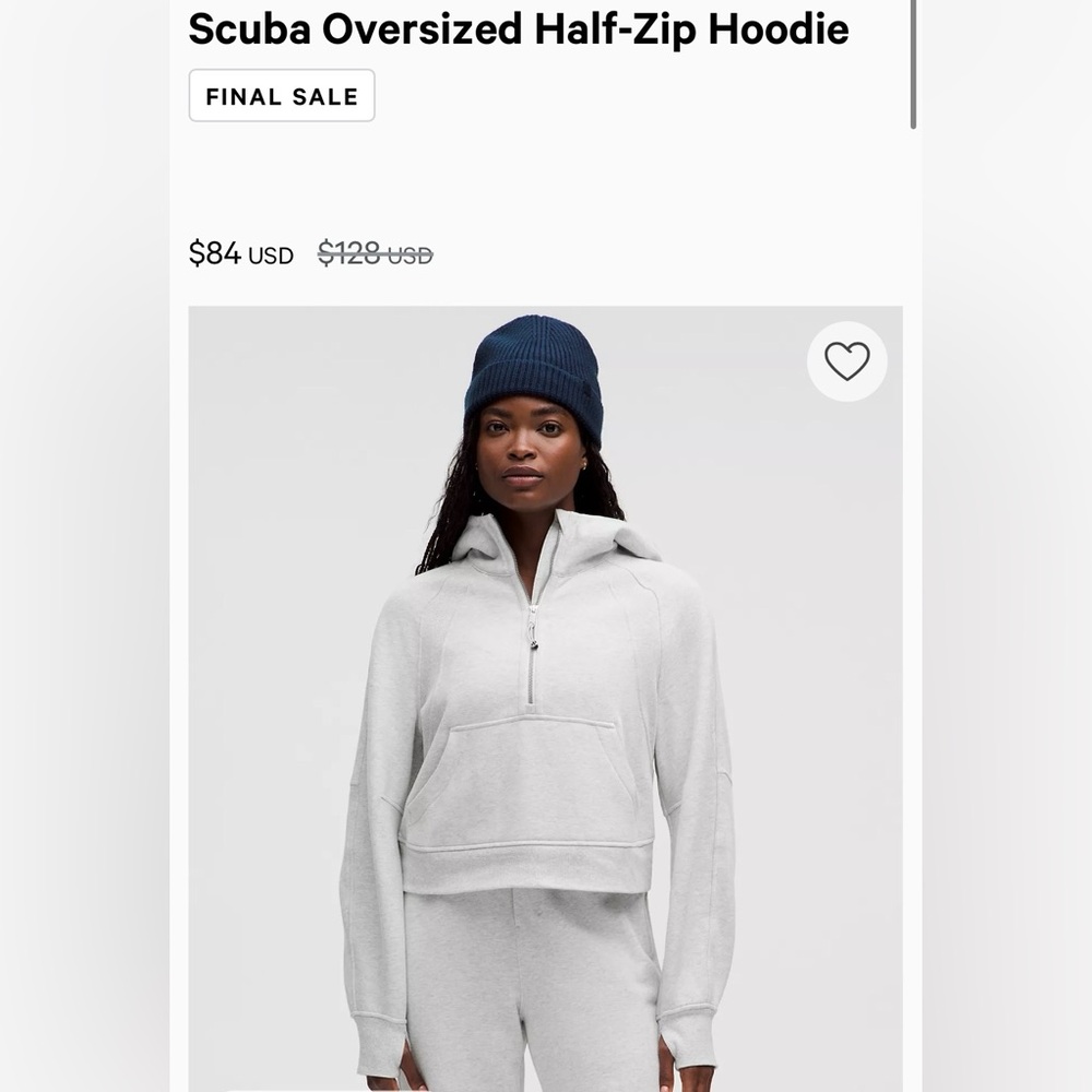 Scuba Oversized Half-Zip Hoodie